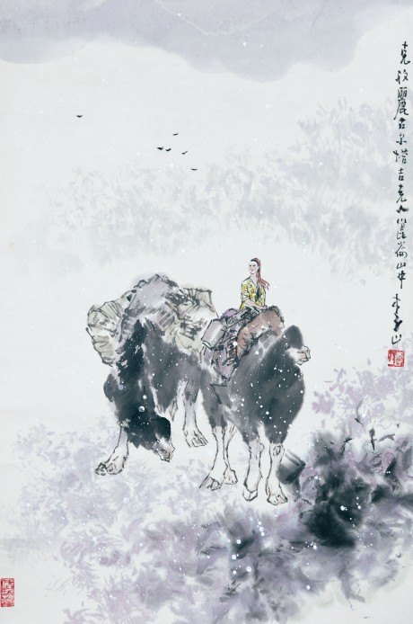 李山 人物立軸 67*44cm