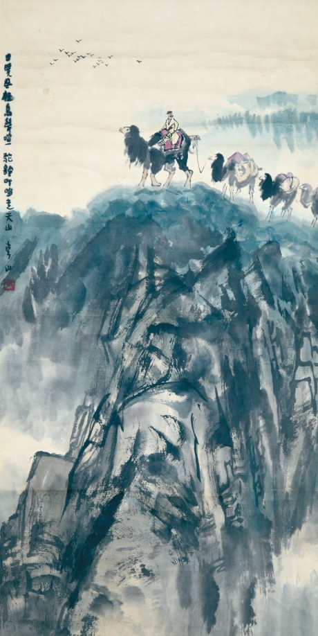 李山  山水立軸	65*33cm