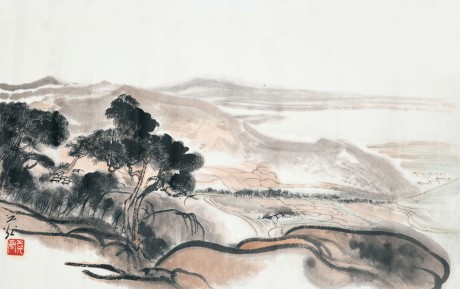 謝之光  山水單片	57*34cm