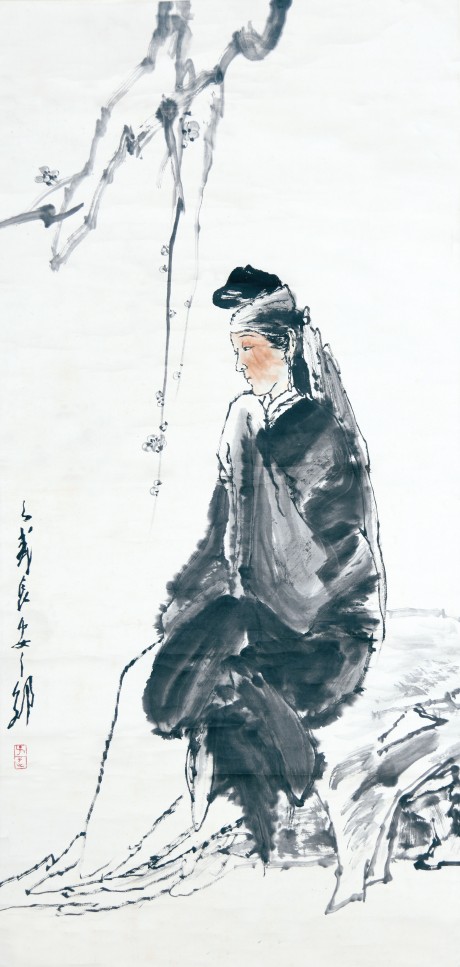 王子武 人物立軸 133×63CM